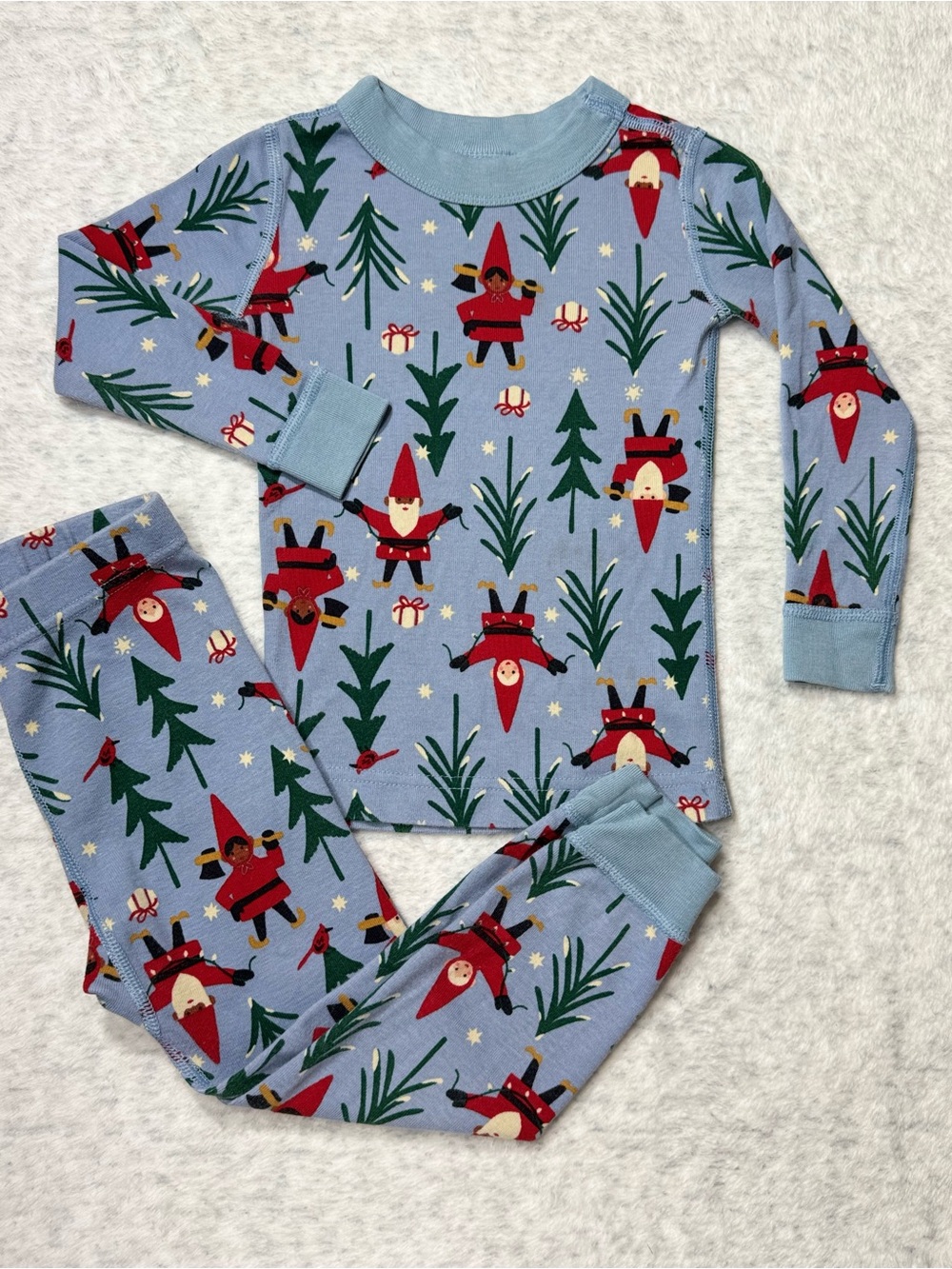 Hanna Andersson Holiday Harvest Gnome Long John Set 3T Baby Cotton Christmas